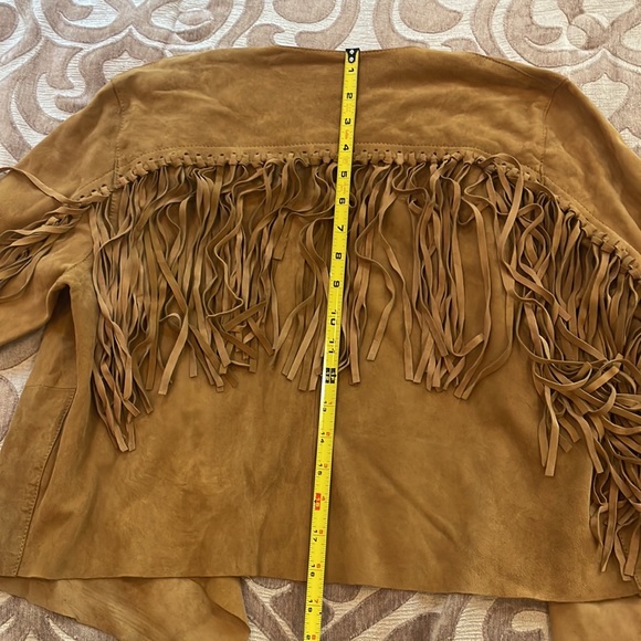 Honey 75fne real leather Suede Ls 20 Tan Jacket French connection - Picture 13 of 13